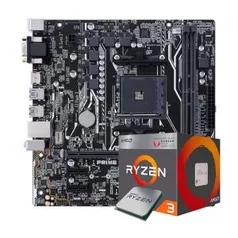 Kit Upgrade, AMD Ryzen 3 3200G, Asus Prime A320M-K | R$1.049