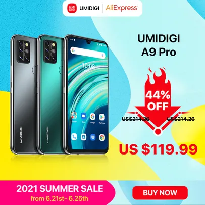 Smartphone Umidigi A9 Pro 6GB + 128GB, Versão Global | R$675
