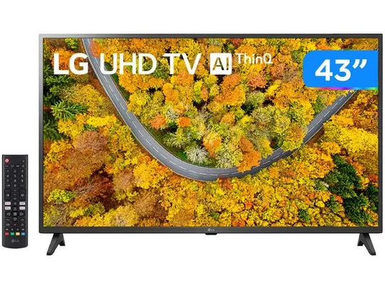 Smart TV LG 43 LED 4K Wi-Fi Bluetooth HDR Thinq AI Google Assis. Alexa - 43UP7500PSF - TV 4K Ultra HD 