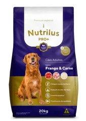 Ração Seca Nutrilus Pro+ 20kg Frango & Carne para Cães Adultos