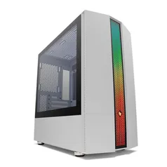 Gabinete Gamer Pichau Carrier II Lateral Vidro Temp RGB Branco, PG-CR02-WHRGB