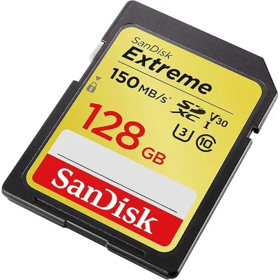 Cartão SD SanDisk Extreme SDXC 4K UHD 128GB