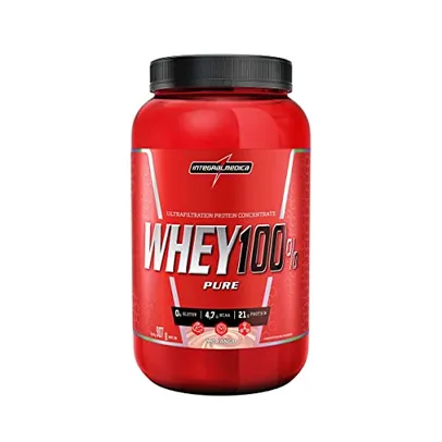 Whey 100% Pure 900g Integralmedica - Morango