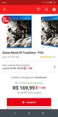 [Cartão Americanas + APP]Ghost Of Tsushima