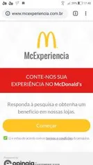 Conte sua ultima experiência no MC Donalds e compre 2 MC Flurry por R$8,90