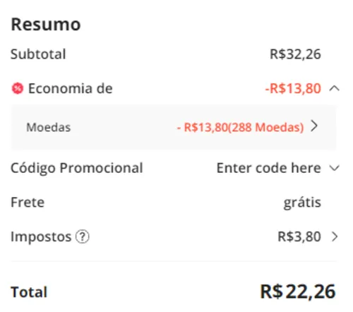 Imagem na descrição da promoção