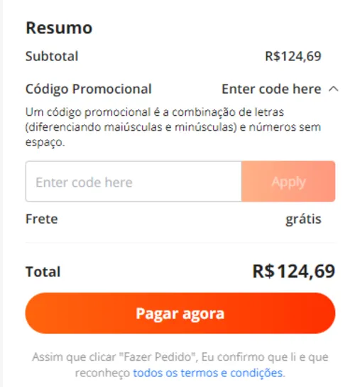 Imagem na descrição da promoção