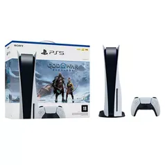 Console PlayStation 5 825GB SSD Mídia Física com Jogo God of War Ragnarök Branco