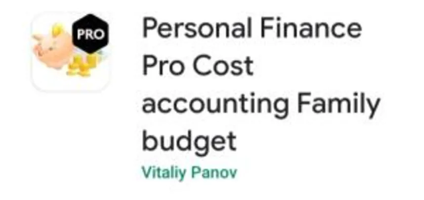 [App Grátis] Personal Finance Pro Cost accounting Family budget