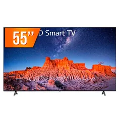 Smart TV LED 55" Ultra HD 4K LG 55UQ801C0SB.BWZ ThinQ AI 3 HDMI 2 USB Wi-Fi Bluetooth