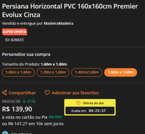 Imagem na descrição da promoção