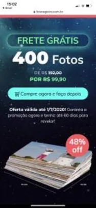 400 fotos 10x15 por R$99