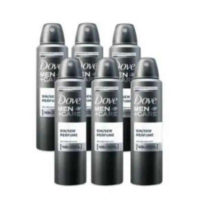 Kit com 6 desodorantes Dove Men Care Aerosol por 42,50