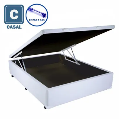 Cama Box Baú Casal com Pistão a gás - 138x188