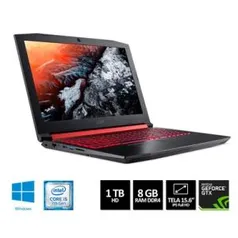 Notebook Gamer Acer Aspire Nitro 5 Intel Core i5-7300HQ 8GB 1TB NVIDIA GeForce GTX 1050 4GB GDDR5 15,6´´ AN515-51-50U2 - R$3580