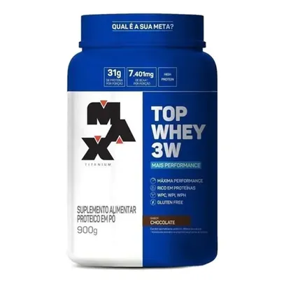 Top Whey 3W Mais Performance (900g) Max Titanium - Chocolate