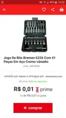 Bug... Jogo De Bits Bremen 6226 Com 41 Peças Em Aço Cromo-vánadio por 1 centavo