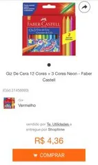 Giz de Cera com o valor do frete em conta - R$ 4