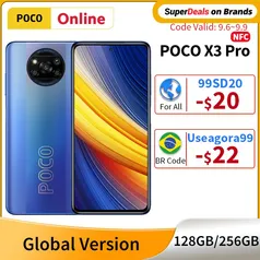 POCO X3 Pro 6 + 128gb, versão global | R$1091