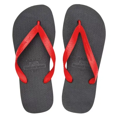 Chinelo Tropical Brasil Essencial - Preto+Vermelho