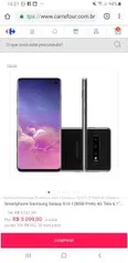 Smartphone Samsung Galaxy S10 128GB | R$3.099