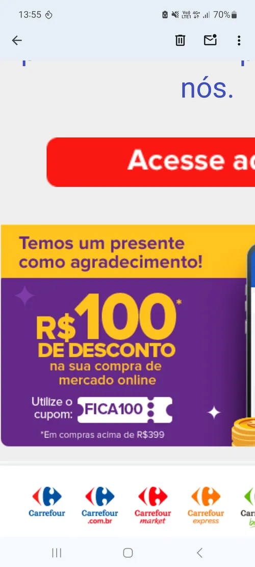 Imagem na descrição da promoção