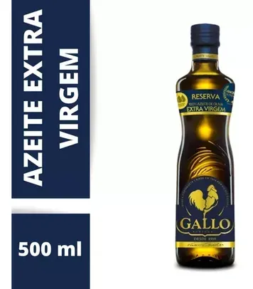 (Reg. / Lv7 R$209.30/ CC Santander) Azeite de Oliva Extra Virgem Reserva Português Gallo Vidro 500ml