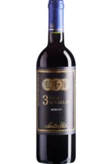 Vinho Chileno Tinto Merlot Três Medallas SANTA RITA Garrafa 750ml