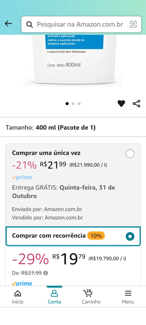 Imagem na descrição da promoção