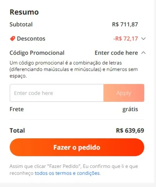 Imagem na descrição da promoção