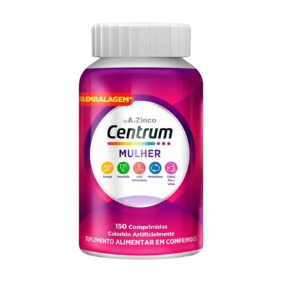 Centrum Mulher, Suplemento Alimentar para Energia e Funcionamento Muscular, 150 Comprimidos