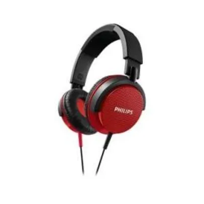 [Ricardo Eletro] HeadPhone Philips Estilo DJ, Som potente com 1.500 mW SHL3100RD por R$ 52