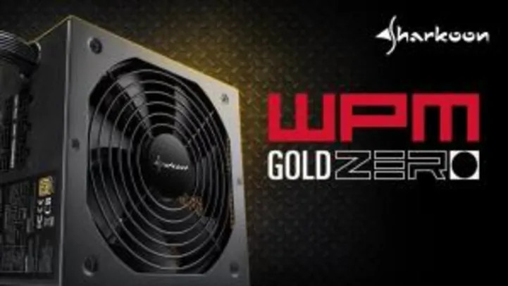 Fonte Sharkoon WPM Gold Zero, 650W, 80 Plus Gold, Semi-Modular | R$470