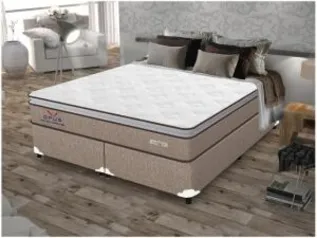 Cama Box (Box + Colchão) Queen Size Molas - Ensacadas 65cm de Altura Plumatex Ópus