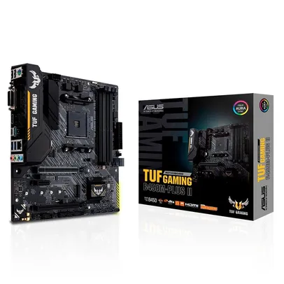 [App] Placa-Mãe ASUS TUF Gaming B450M-Plus II, AMD AM4, mATX, DDR4, Preto - 90MB1620-M0EAY0