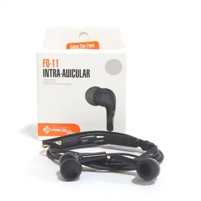 Fone De Ouvido Auricular c/ microfone Preto FO-11