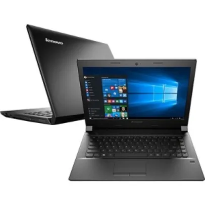 Saindo por R$ 1088: [ShopTime] Notebook Lenovo B40-30 Intel Celeron Dual Core 4GB 500GB LED 14" Windows 10 Preto - R$ 1.088,00 | Pelando