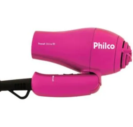 Secador de Cabelos Philco Travel Shine Rosa 1000W - Bivolt R$25