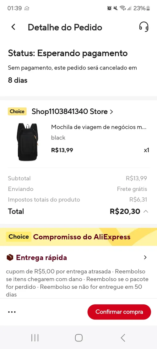 Imagem na descrição da promoção