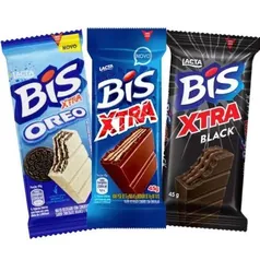 8 Chocolate bis Xtra ao leite, Oreo e Black