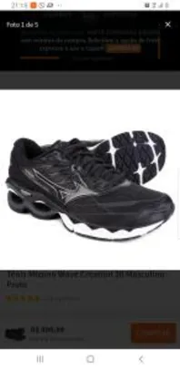 Tênis Mizuno Wave Creation 20 Masculino - Preto