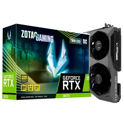 Placa de Vídeo Zotac NVIDIA GeForce RTX 3070 Twin Edge OC, 8GB, GDDR6 R$7000