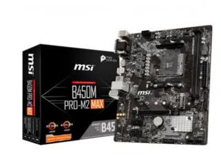 Placa-Mãe MSI B450M Pro-M2 Max p/ AMD AM4, m-ATX, DDR4