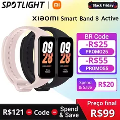 [taxa inclusa] Xiaomi Smart Band 8 Active Versão Global