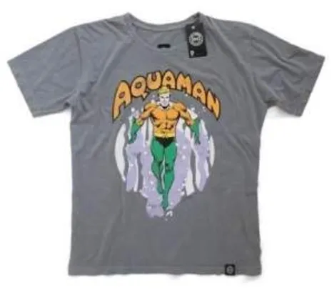 [SARAIVA] Camiseta Aquaman Vintage - Tamanho P