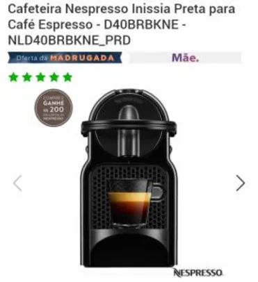 Cafeteira Nespresso Inissia Preta para Café Espresso - D40BRBKNE - NLD40BRBKNE_PRD