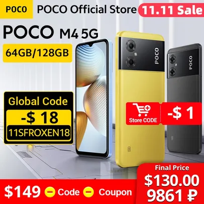 Smartphone Poco M4 Pro 64GB 4GB 5G NFC - Versão Global