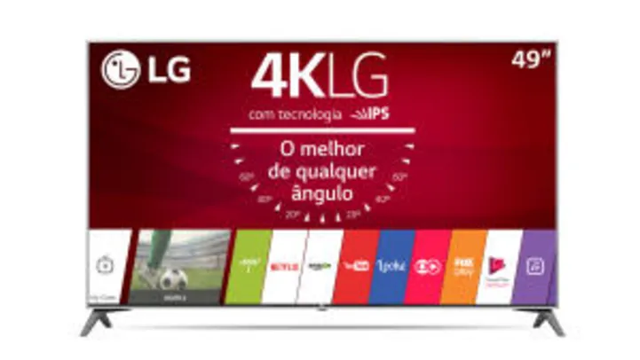 Smart TV 4K LG 49UJ7500 LED 49” Nano Cell™ Display, webOS 3.5, Controle Smart Magic - R$ 2429