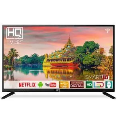 Smart Tv led 32" HQ HD HQSTV32N Netflix YouTube 2 HDMI 2 USB Wi-Fi