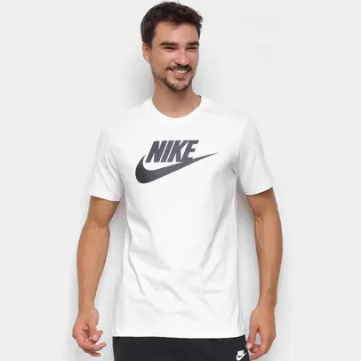 Camiseta Nike Sportwear Icon Futura Masculina - Branco+Chumbo (P e GG) | R$56